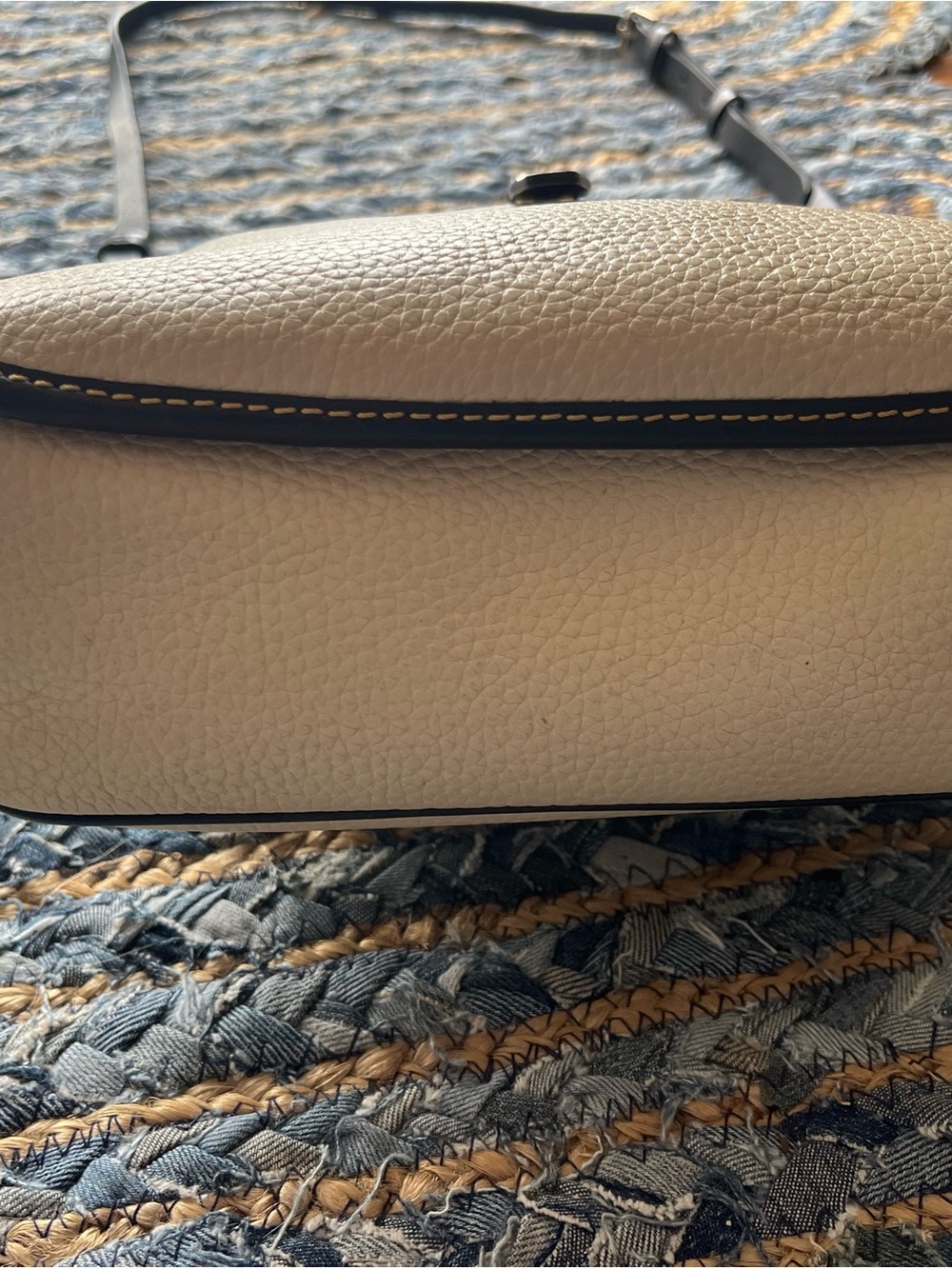 Dooney & Bourke Brown and Cream Two-Tone Leather Crossbody - Picture 4 of 7